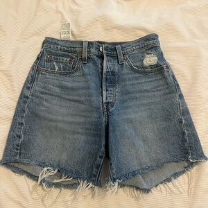 Levi's Distressed Blue Jean Shorts